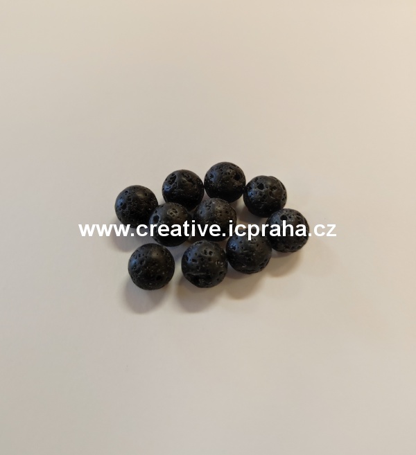 minerály kulička 8mm Láva bal.10ks